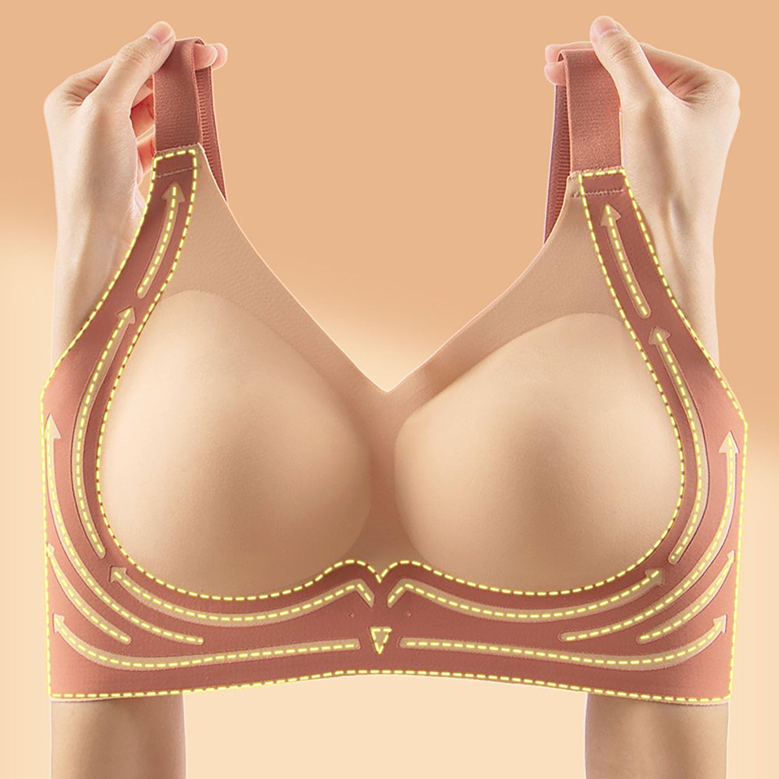 النساء سلس حمالات الصدر حجم كب - مراجعة Sleep Bra Bralette وسعره