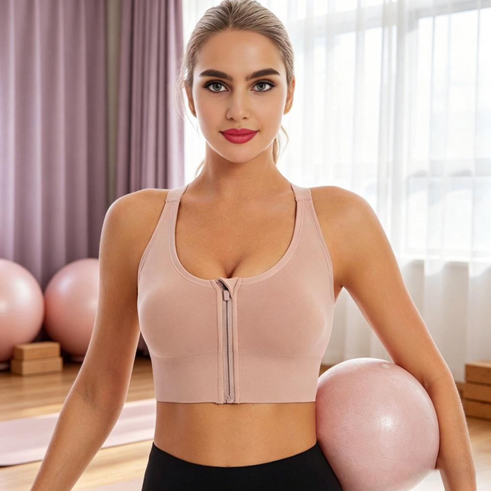 حمالة صدر رياضية لاسلكية بسحاب - مراجعة Sports Bra Racerback وسعره