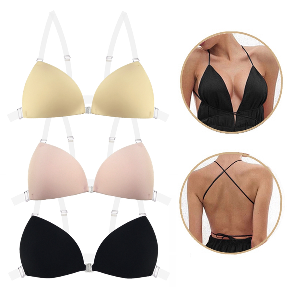 حمالة صدر لاصقة للنساء لفساتين - مراجعة Plunge Bra Push Up وسعره